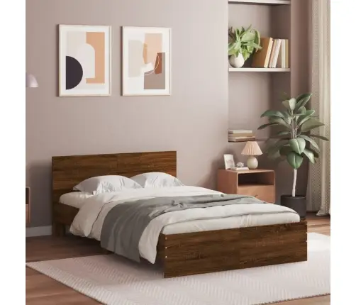 Lovos Rėmas Su Galvūgaliu, Rudos Ąžuolo Spalvos, 120X190Cm