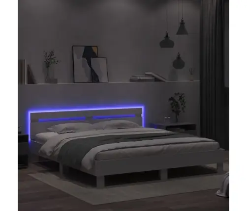 Lovos Rėmas Su Galvūgaliu Ir Led, Baltos Spalvos, 200X200Cm