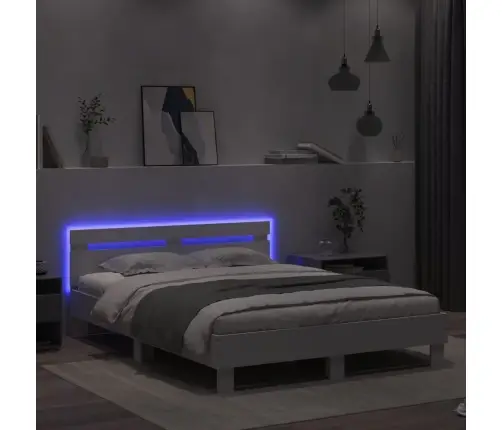 Lovos Rėmas Su Galvūgaliu Ir Led, Baltos Spalvos, 150X200Cm