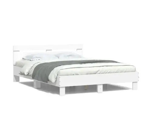 Lovos Rėmas Su Galvūgaliu Ir Led, Baltos Spalvos, 150X200Cm