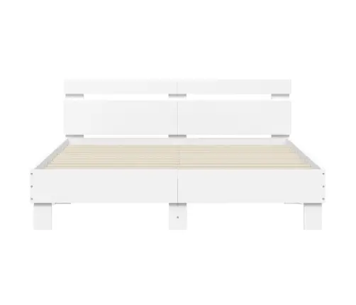 Lovos Rėmas Su Galvūgaliu Ir Led, Baltos Spalvos, 150X200Cm