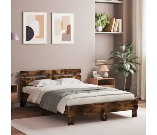 Lovos Rėmas Su Galvūgaliu Ir Led, Dūminio Ąžuolo, 120X200Cm