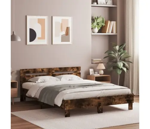 Lovos Rėmas Su Galvūgaliu Ir Led, Dūminio Ąžuolo, 140X190Cm