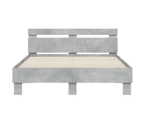 Lovos Rėmas Su Galvūgaliu Ir Led, Betono Pilkas, 120X190Cm