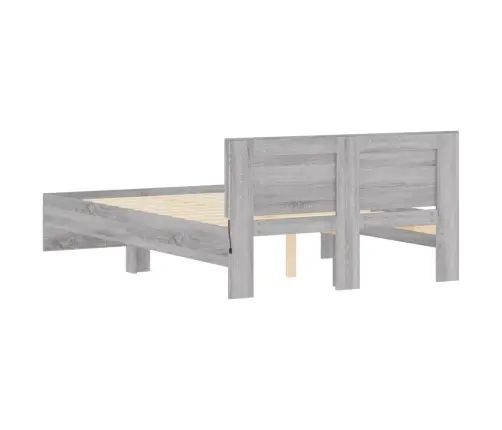 Lovos Rėmas Su Galvūgaliu Ir Led, Pilkas Ąžuolo, 120X190Cm