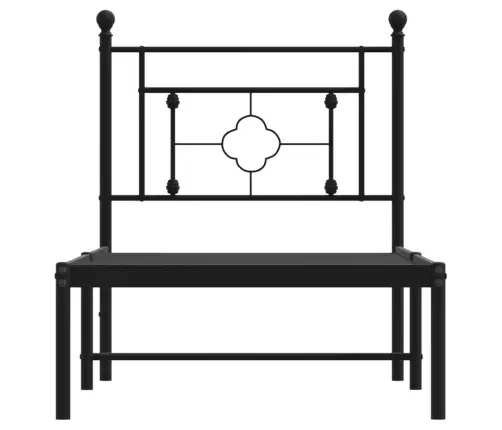 Metalinis Lovos Rėmas Su Galvūgaliu, Juodos Spalvos, 80X200Cm
