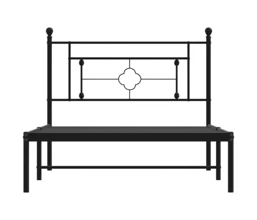 Metallist Voodiraam Peatsiga, Must, 107 X 203 Cm