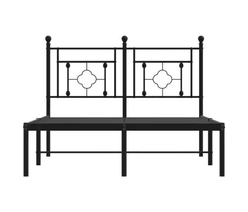 Metalinis Lovos Rėmas Su Galvūgaliu, Juodos Spalvos, 120X200Cm