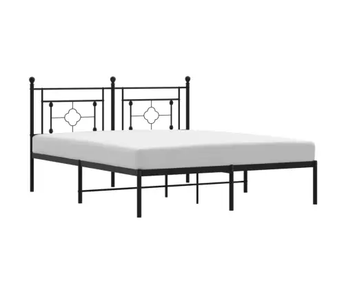 Metallist Voodiraam Peatsiga, Must, 160 X 200 Cm