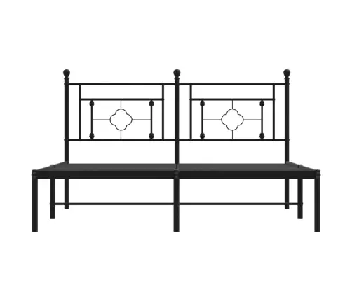 Metallist Voodiraam Peatsiga, Must, 160 X 200 Cm