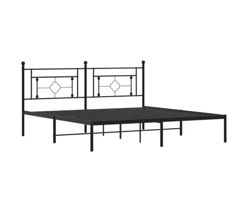 Metallist Voodiraam Peatsiga, Must, 183X213 Cm