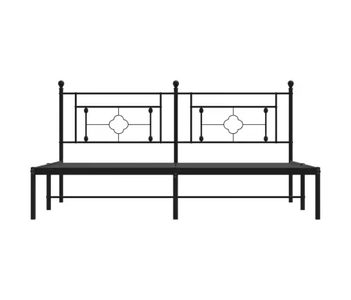 Metallist Voodiraam Peatsiga, Must, 183X213 Cm