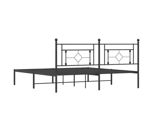 Metallist Voodiraam Peatsiga, Must, 183X213 Cm