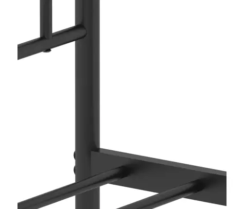 Metallist Voodiraam Peatsiga, Must, 183X213 Cm