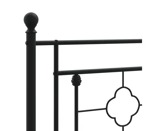 Metallist Voodiraam Peatsi Ja Jalutsiga, Must, 75 X 190 Cm