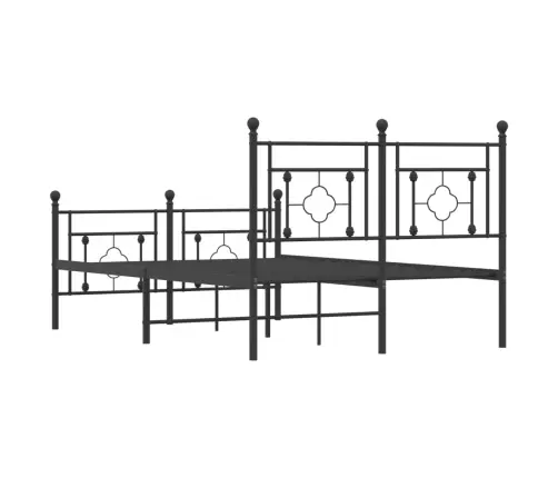 Lovos Rėmas Su Galvūgaliu/Kojūgaliu, Juodas, 120X200cm Metalas
