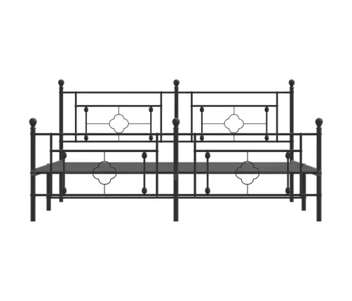 Metallist Voodiraam Jalutsiga, Ilma Madratsita, Must 180X200 Cm