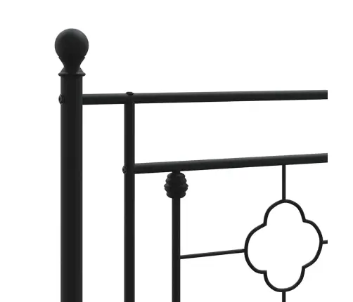 Gultas Rāmis Ar Galvgali Un Kājgali, Melns Metāls, 193X203 Cm Vidaxl