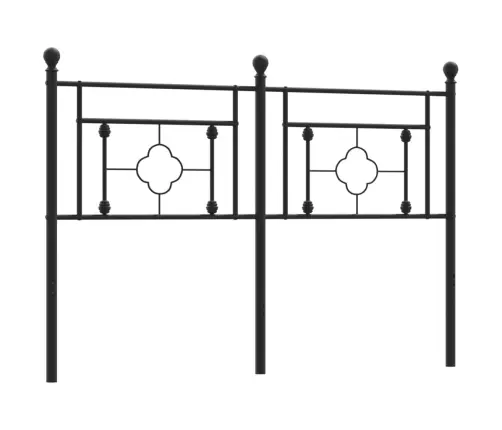Gultas Galvgalis, Metāls, Melns, 140 Cm Vidaxl Gultas Galvgalis, Metāls, Melns, 140 Cm Vidaxl