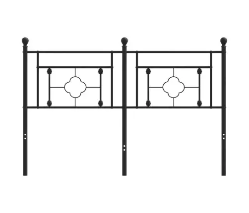 Gultas Galvgalis, Metāls, Melns, 140 Cm Vidaxl Gultas Galvgalis, Metāls, Melns, 140 Cm Vidaxl