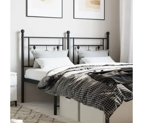 Gultas Galvgalis, Metāls, Melns, 140 Cm Vidaxl Gultas Galvgalis, Metāls, Melns, 140 Cm Vidaxl