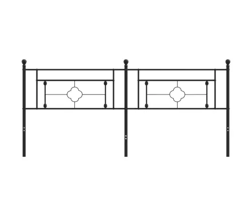 Gultas Galvgalis, Metāls, Melns, 200 Cm Vidaxl