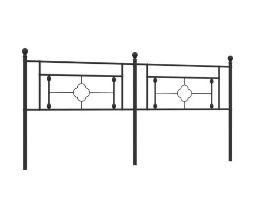 Gultas Galvgalis, Metāls, Melns, 200 Cm Vidaxl