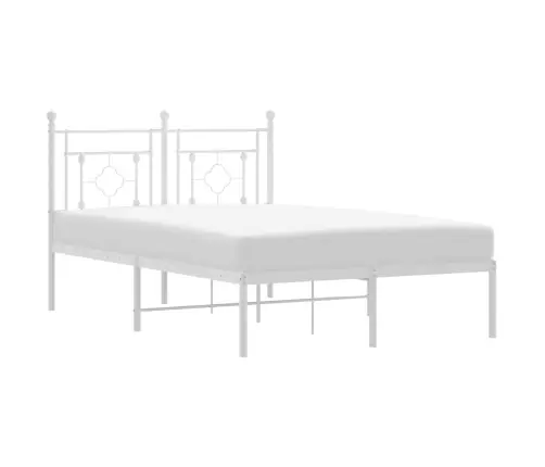 Metalinis Lovos Rėmas Su Galvūgaliu, Baltos Spalvos, 120X200Cm