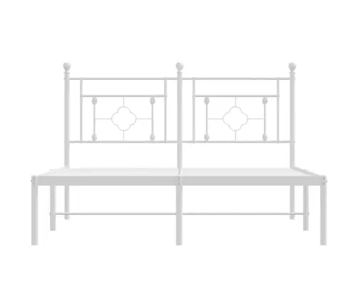 Metalinis Lovos Rėmas Su Galvūgaliu, Baltos Spalvos, 140X200Cm