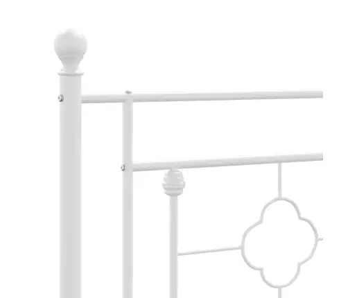 Metalinis Lovos Rėmas Su Galvūgaliu, Baltos Spalvos, 140X200Cm