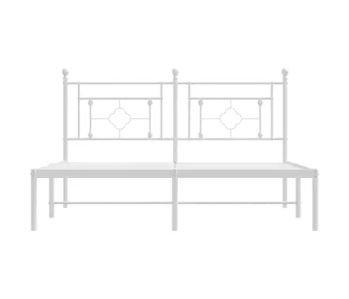 Metalinis Lovos Rėmas Su Galvūgaliu, Baltos Spalvos, 150X200Cm