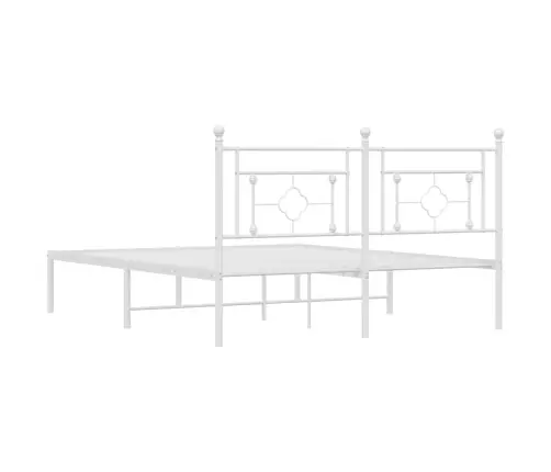 Metalinis Lovos Rėmas Su Galvūgaliu, Baltos Spalvos, 160X200Cm