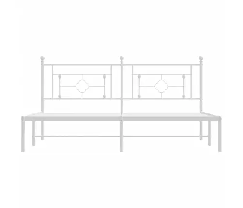 Metalinis Lovos Rėmas Su Galvūgaliu, Baltos Spalvos, 183X213Cm