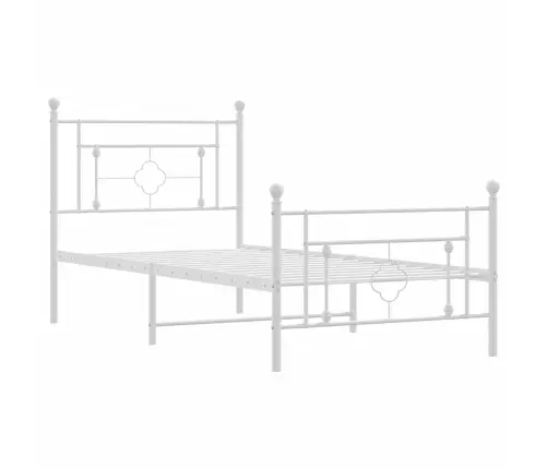 Lovos Rėmas Su Galvūgaliu/Kojūgaliu, Baltas, 100X200cm Metalas