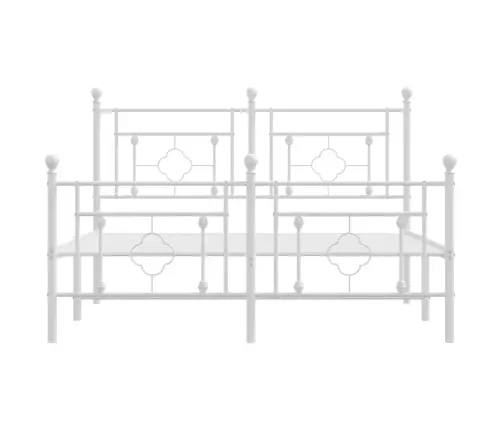 Lovos Rėmas Su Galvūgaliu/Kojūgaliu, Baltas, 135X190cm Metalas