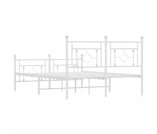 Lovos Rėmas Su Galvūgaliu/Kojūgaliu, Baltas, 140X200cm Metalas