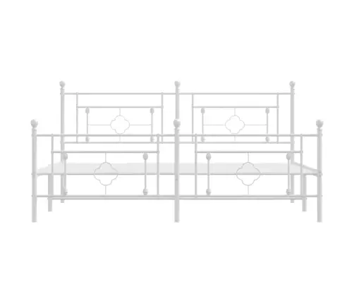 Lovos Rėmas Su Galvūgaliu/Kojūgaliu, Baltas, 183X213cm Metalas