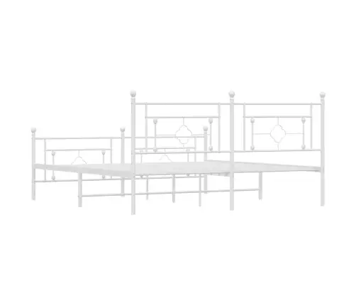 Lovos Rėmas Su Galvūgaliu/Kojūgaliu, Baltas, 183X213cm Metalas