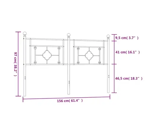 Gultas Galvgalis, Balts, 150 Cm Vidaxl