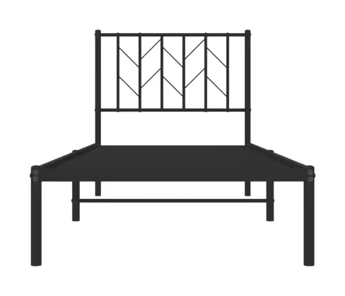 Metalinis Lovos Rėmas Su Galvūgaliu, Juodos Spalvos, 80X200Cm