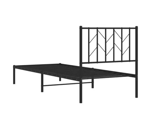 Metalinis Lovos Rėmas Su Galvūgaliu, Juodos Spalvos, 80X200Cm