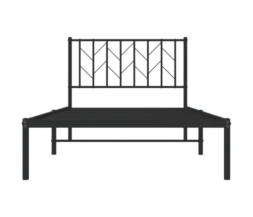 Metalinis Lovos Rėmas Su Galvūgaliu, Juodos Spalvos, 100X190Cm