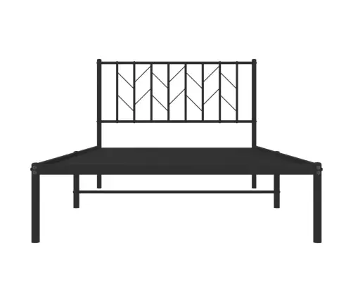 Gultas Rāmis Ar Galvgali, Melns Metāls, 107X203 Cm Vidaxl Gultas Rāmis Ar Galvgali, Melns Metāls, 107X203 Cm Vidaxl