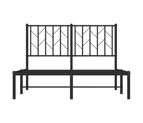 Metalinis Lovos Rėmas Su Galvūgaliu, Juodos Spalvos, 120X200Cm