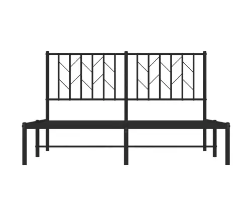 Metallist Voodiraam Peatsiga, Must, 140X190 Cm