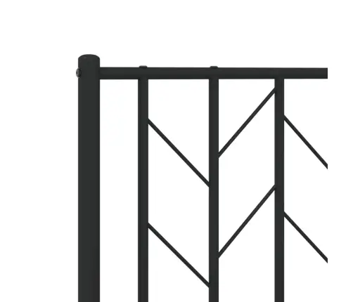 Gultas Rāmis Ar Galvgali, Melns Metāls, 180X200 Cm Vidaxl