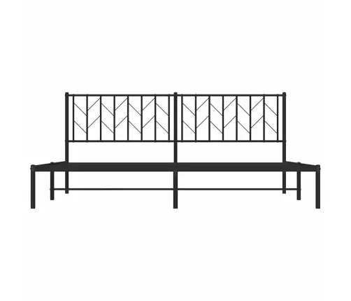 Metalinis Lovos Rėmas Su Galvūgaliu, Juodos Spalvos, 193X203Cm
