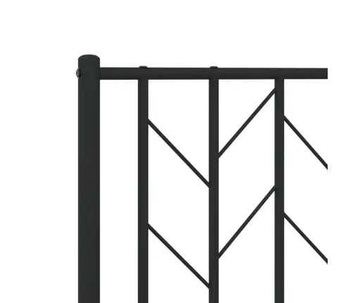 Metallist Voodiraam Peatsi Ja Jalutsiga, Must, 75 X 190 Cm