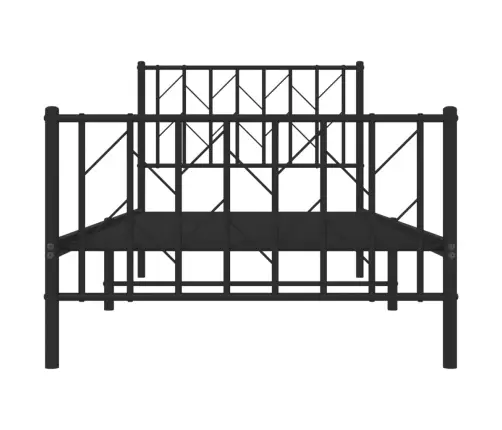 Lovos Rėmas Su Galvūgaliu/Kojūgaliu, Juodas, 90X190cm Metalas