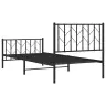 Lovos Rėmas Su Galvūgaliu/Kojūgaliu, Juodas, 90X200cm Metalas